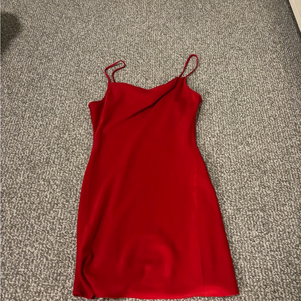Forever 21 Red Mini Dress with Spaghetti Straps